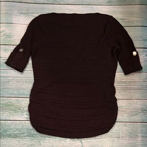 Apt. 9 Black Textured Blouse